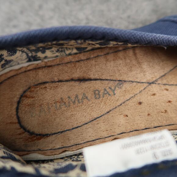 Bahama Bay Shoes Womens 9 Casual Slip On Loafer Flats Blue Canvas Trainers - Picture 12 of 12